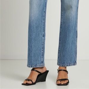 St. Agni Minimal Leather Wedge Sandal